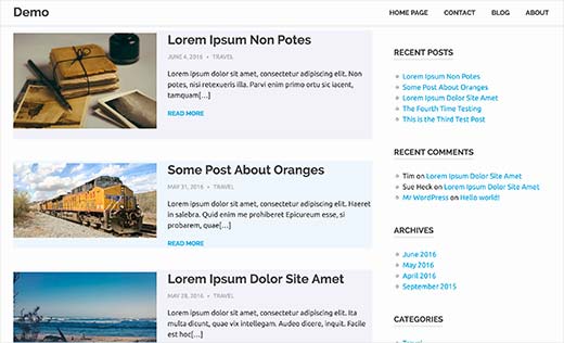 Colores alternativos usados ​​para publicaciones de WordPress usando clases de CSS pares e impares 