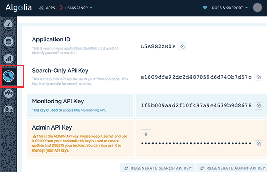 Claves de API 