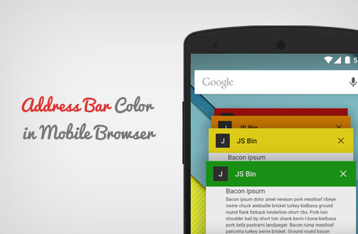 Color de barra de direcciones en el navegador móvil para el sitio de WordPress 
