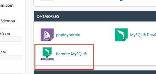 MySQL remoto en cPanel 