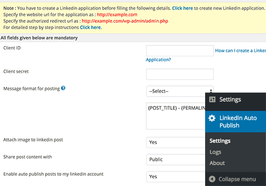 Configuración de publicación automática en LinkedIn 