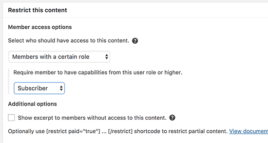 Restringir contenido por rol de usuario 