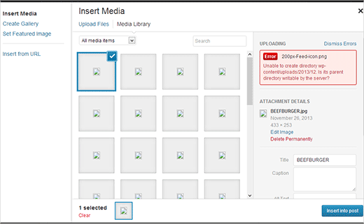 Problemas de carga de imágenes en WordPress 