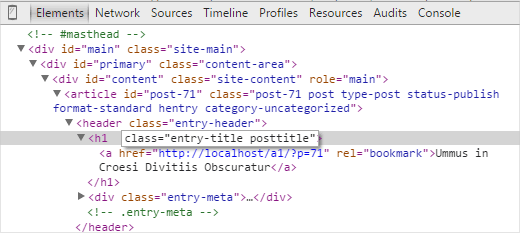 Edición de código HTML en la herramienta de elemento de inspección 